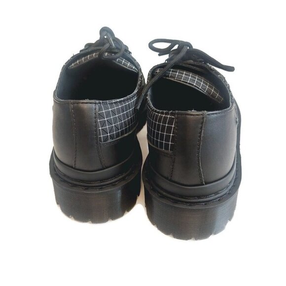 Dr Martens 1461 Leather Derby Oxford Shoes Mens Size 9 Womens Sz 10 Black White - Picture 6 of 8